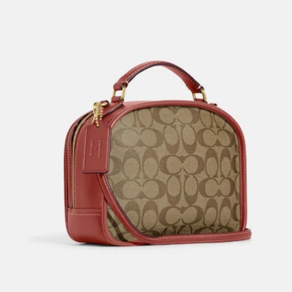Coach  X Peanuts Lunch Pail In Signature Canvas With Snoopy And Patches - Picture 2 of 15